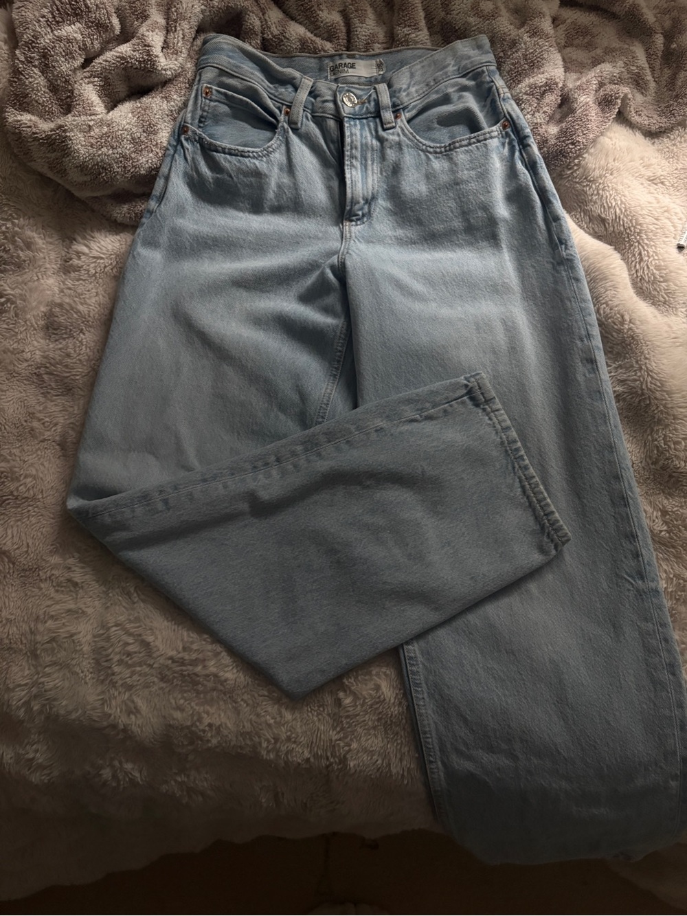 Garage Low Rise Baggy Light Blue Trendy Jeans